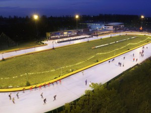 Evening view over the rink