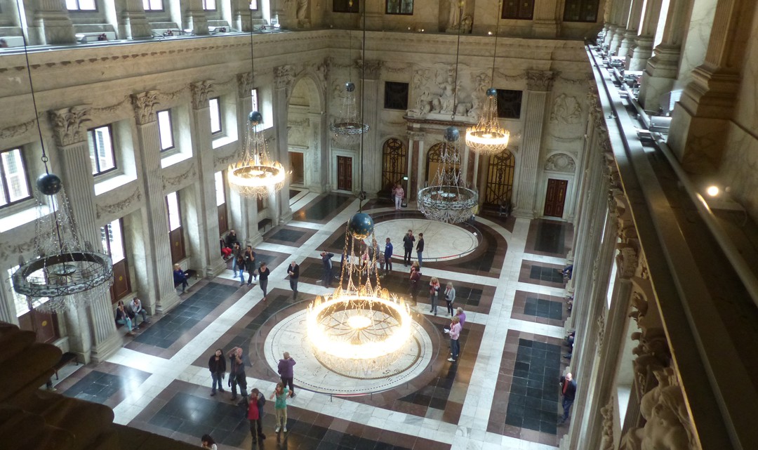 A view from above into the majestic Citizens Hall