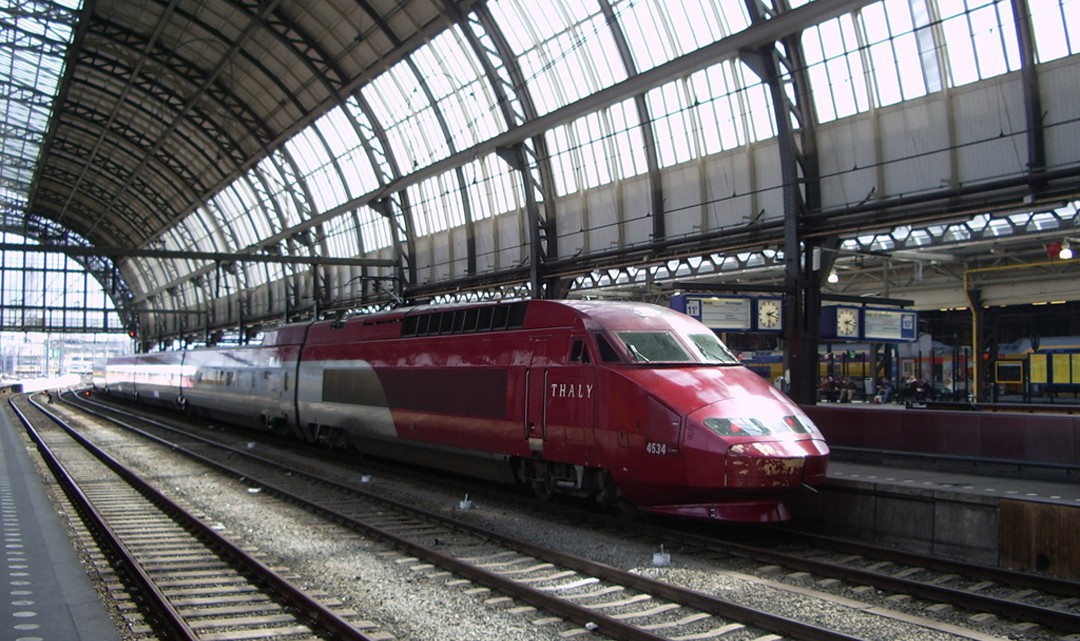 Thalys train on Amsterdam CS