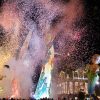 confetti and light show in front of De Bijenkorf