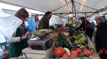 The vegetable stall from the cooperation