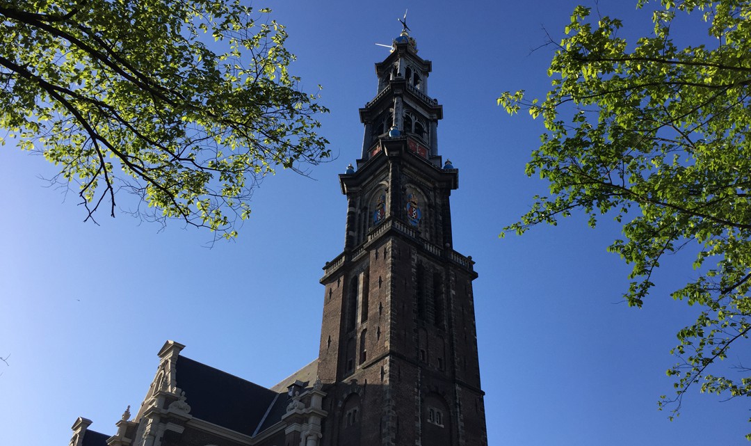 Westertoren as seen from Prinsengracht